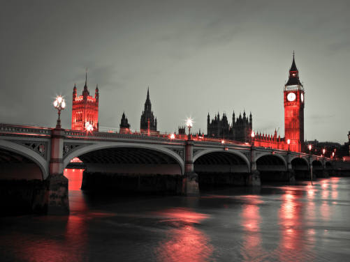 Westminster Bridge with Red Lights Westminster Bridge with Red Lights
