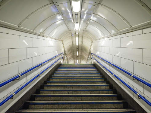 Blue and White Stairs Blue and White Stairs
