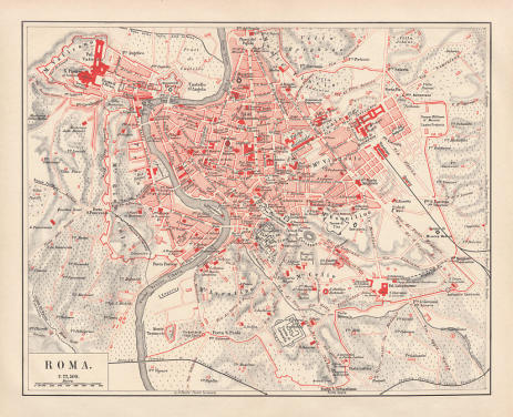 Map of Rome 1878 Map of Rome 1878