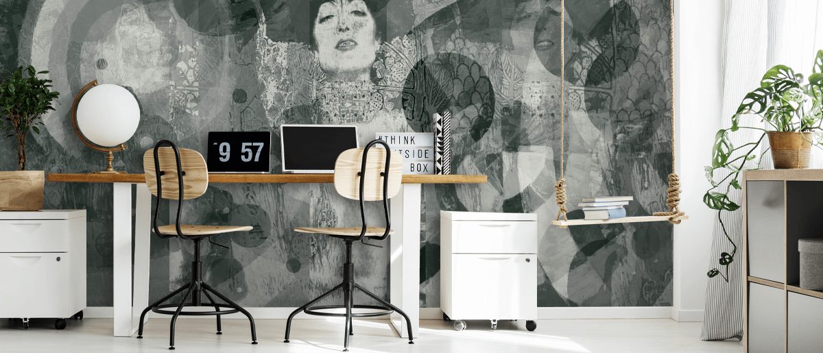 Crazy - Grey Rose Wall Mural by Studio Arterie | Wallsauce US