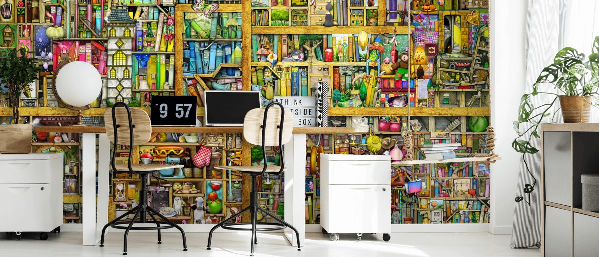 Shelf Life Wall Mural by Colin Thompson Wallsauce UK