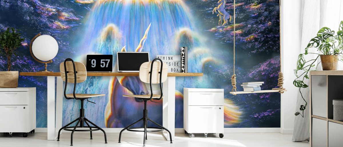Unicorn Sunset Wall Mural Wallsauce UK