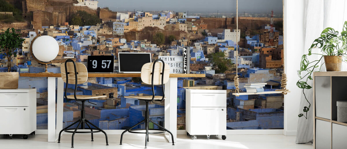 Blue Houses, Jodhpur Wallpaper Mural Wallsauce UK