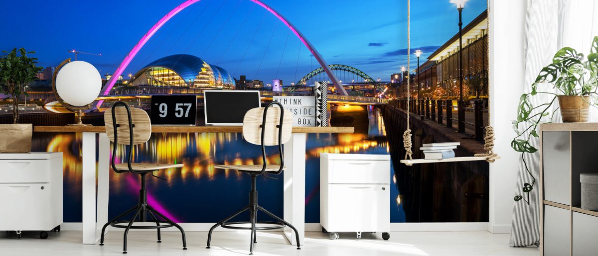 Millennium Bridge Newcastle Wallpaper Mural Wallsauce UK