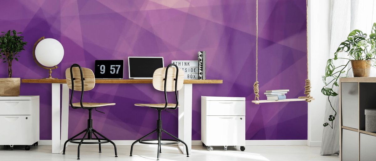 Abstract Purple Geometric Wallpaper Mural Wallsauce AU