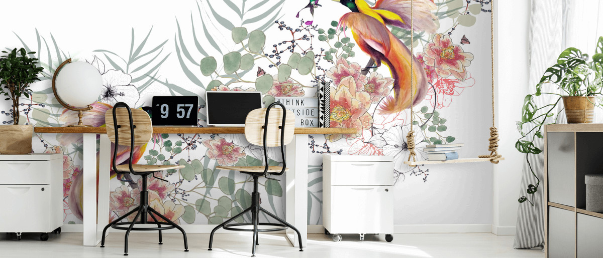 Bird of Paradise Wall Mural by Kelly Kratzing | Wallsauce US