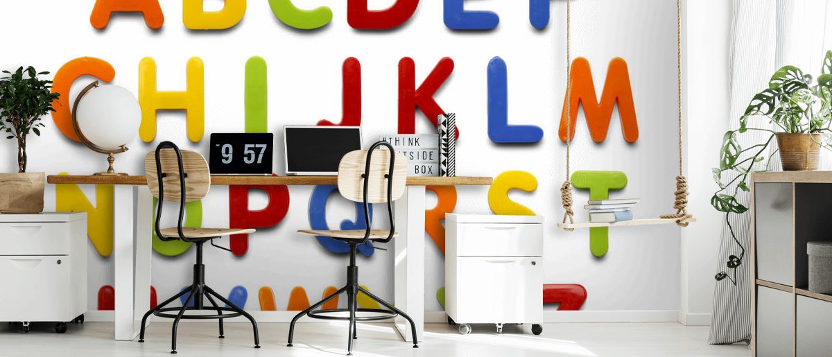 Magnet Alphabet Wallpaper Mural | Wallsauce US