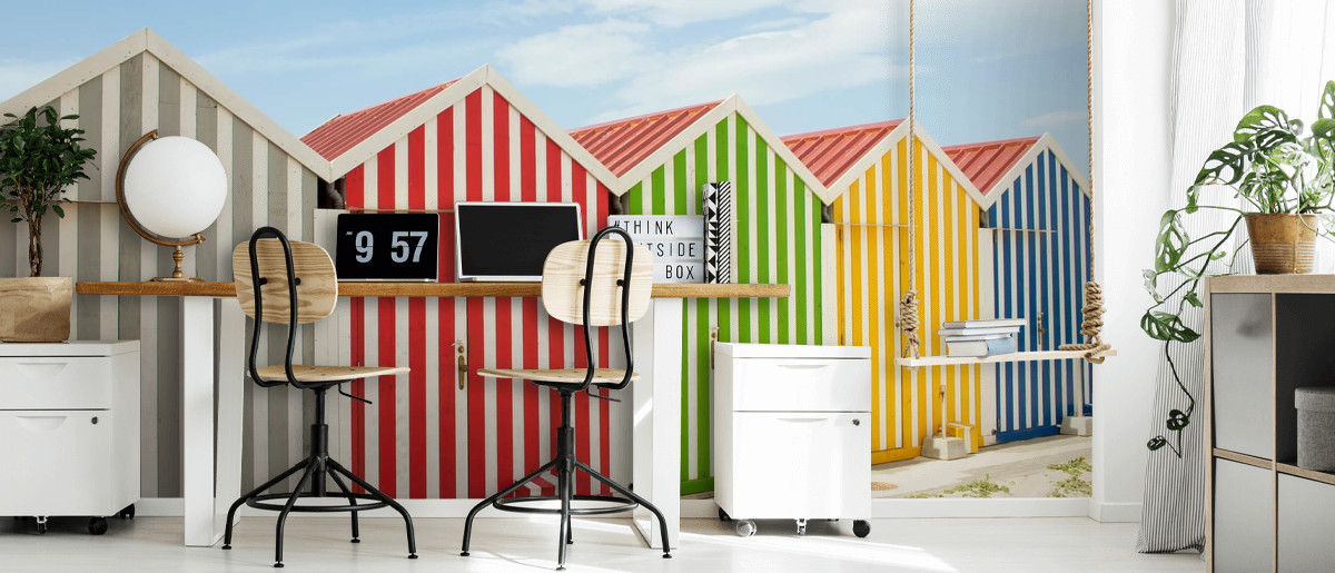 striped-beach-huts-wallpaper-wallsauce-uk