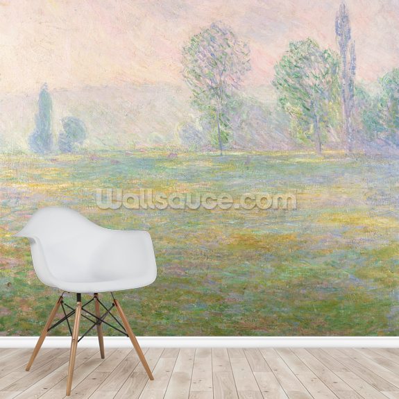Bot lever Druif Meadows in Giverny by Monet - Wallpaper Mural | Wallsauce US
