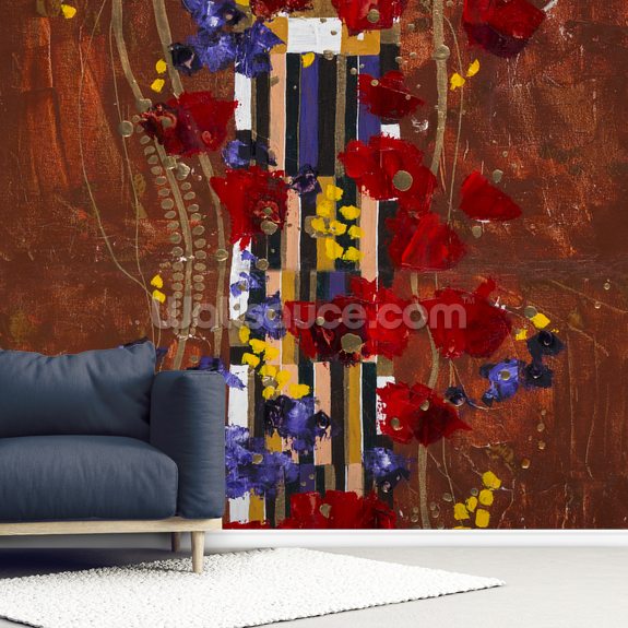 Colourful Abstract Painting 2 Wall Mural | Wallsauce US