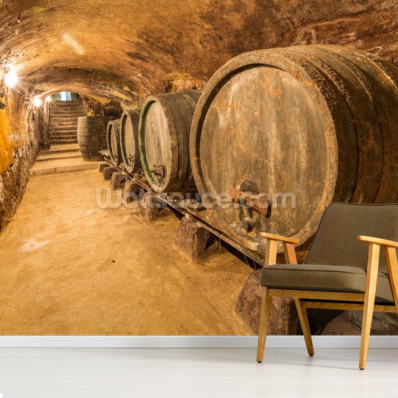 Old Wine Barrels Wallpaper | Wallsauce EU