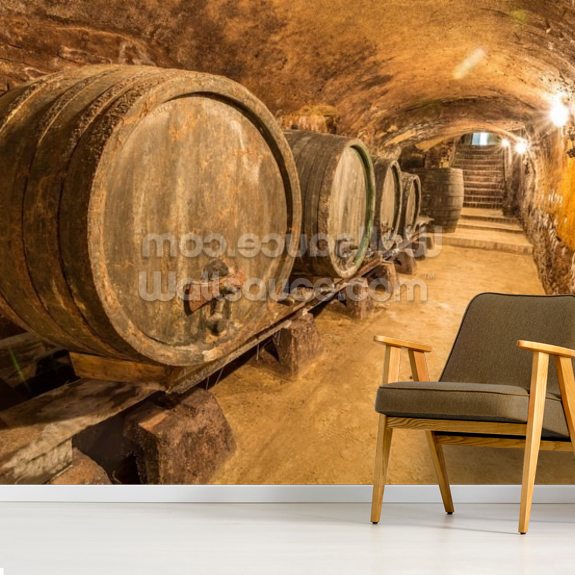 Old Wine Barrels Wallpaper | Wallsauce UK