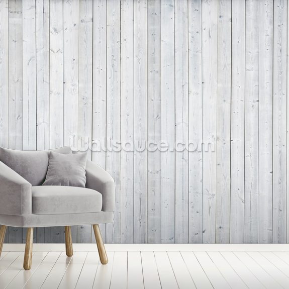 White Wood Wall Wallpaper Wallsauce Us