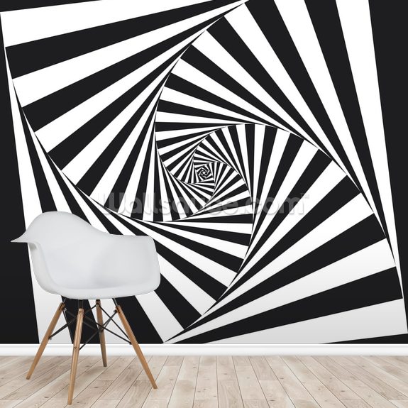 Optical Art Spiral Wallpaper Wall Mural Wallsauce UK