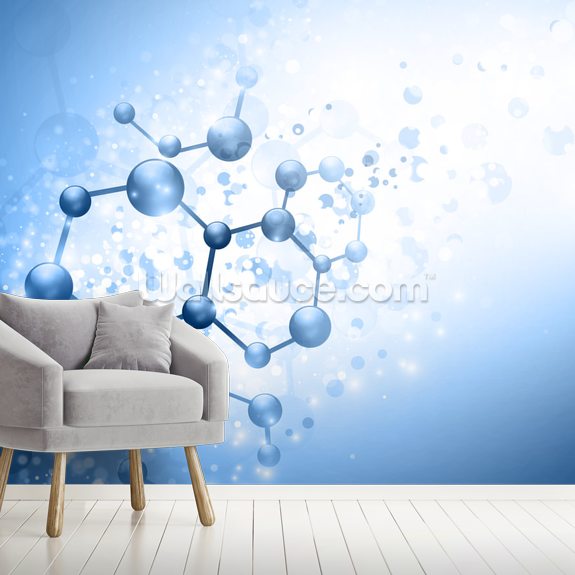 Molecola Murale da parete Molecola Carta da parati | Wallsauce IT