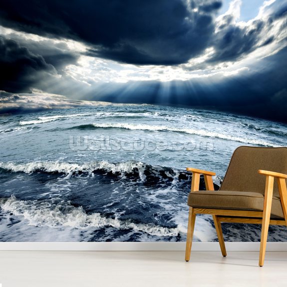 Non woven Wall Mural Photo Wallpaper Poster Picture Image Sea Storm 
