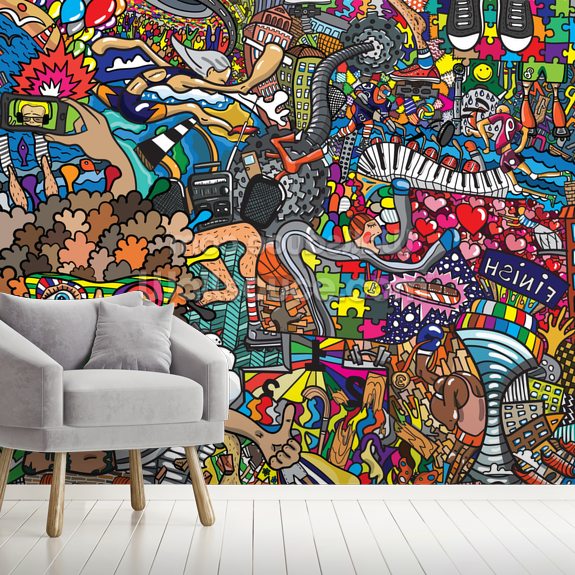 Sport Graffiti Tapete Wallsauce DE