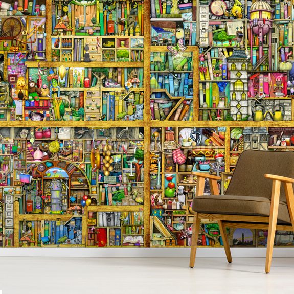 Shelf Life Wall Mural by Colin Thompson Wallsauce UK