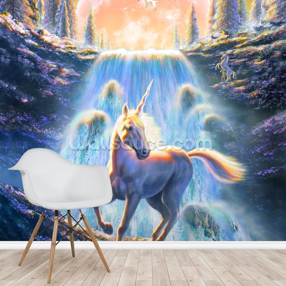  Unicorn  Sunset Wall Mural Wallsauce UK