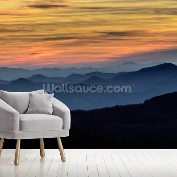 Layers of the Blue Ridge Mountains Wallpaper Mural Wallsauce UK