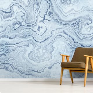 Light Blue Marble Wall Mural | Wallsauce EU