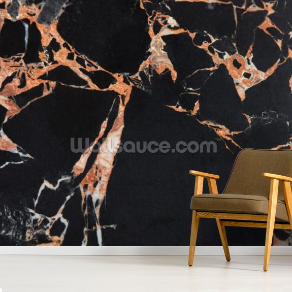 Dark Marble and Brown Wallpaper | Wallsauce UK