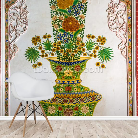 Vintage colorful Oriental mural. Wallsauce UK