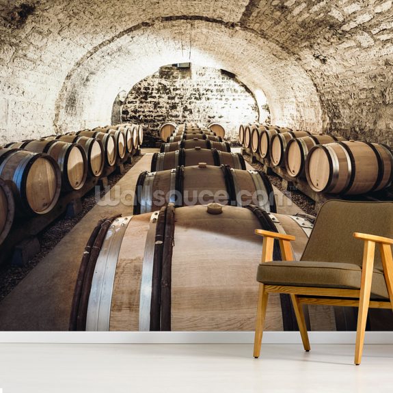 Decorazione murale con botti di vino | Wallsauce IT