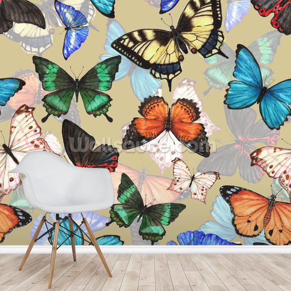Butterfly Pattern Wallpaper | Wallsauce UK