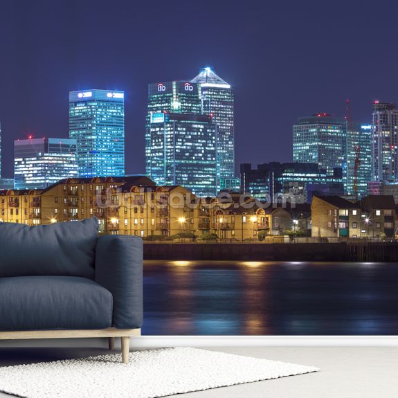 Illuminated London Skyline at Night Wallpaper Wallsauce UK