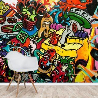 Graffiti Art Urbain Wall Mural Wallsauce Us