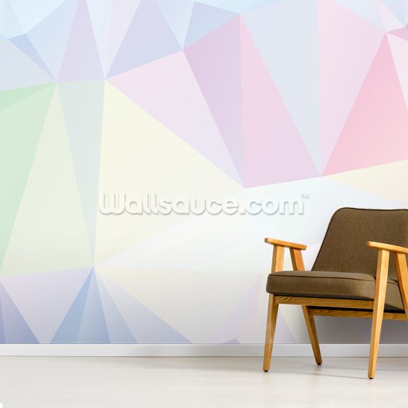 Polygon Pastel Wallpaper Mural Wallsauce UK