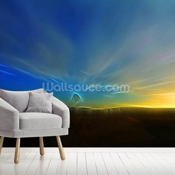 Light Channel Wall Mural Wallsauce UK