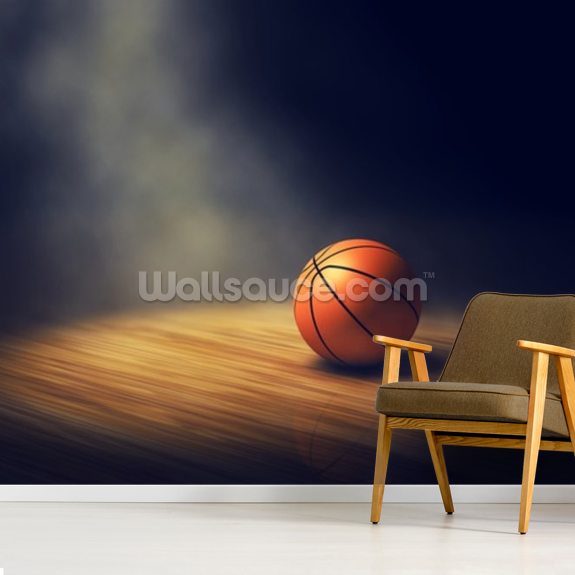 Basketball Spotlight Wallpaper Mural | Wallsauce UK