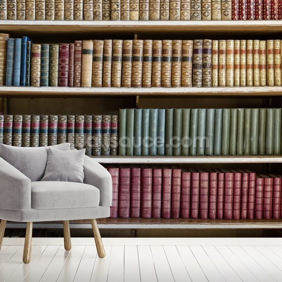 Old Book Collection Wall Mural Wallsauce Uk