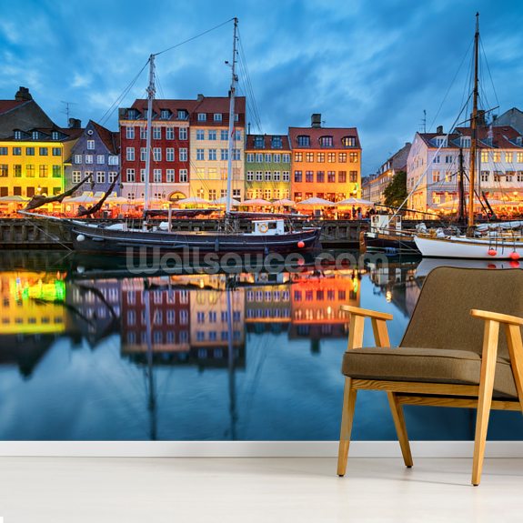 Beautiful Nyhavn in Copenhagen Wall Mural Wallpaper | Wallsauce FI