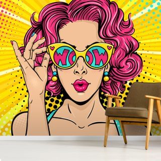 Wow Pop Art Wallpaper Wallsauce Us