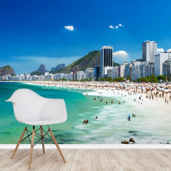 Copacabana Beach Wallpaper Mural | Wallsauce UK