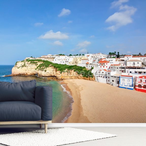 Algarve Carvoeiro Beach Wallpaper Mural Wallsauce Se