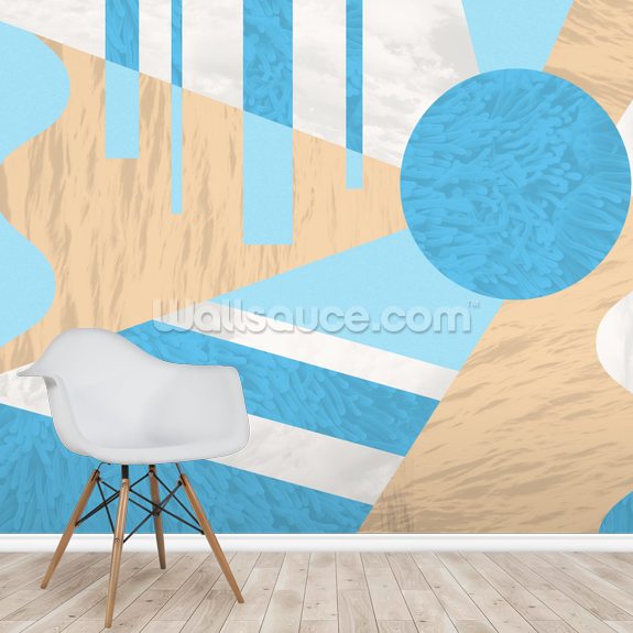 Aqua Coral Wallpaper Wallsauce UK