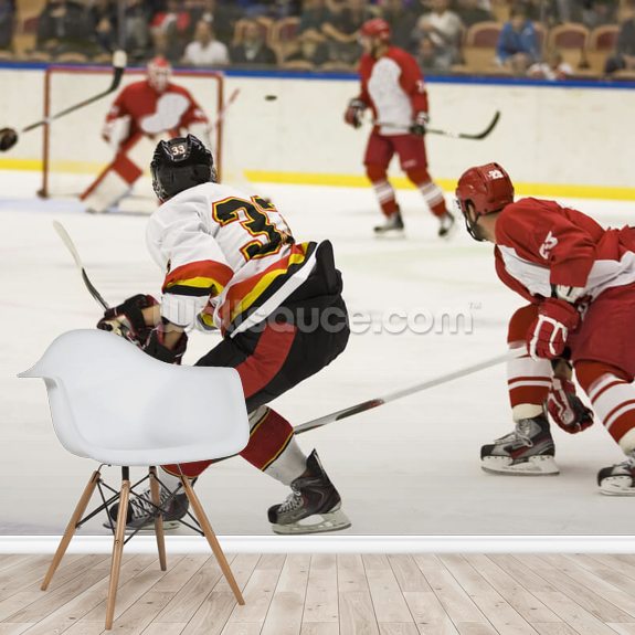 Ice Hockey Game Wallpaper Mural Wallsauce Au