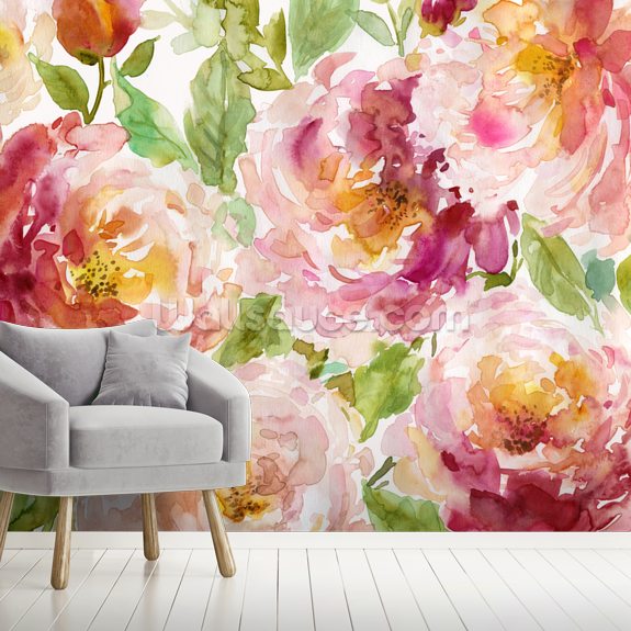 Bold and Beautiful Floral Mural by Carol Robinson Wallsauce UK