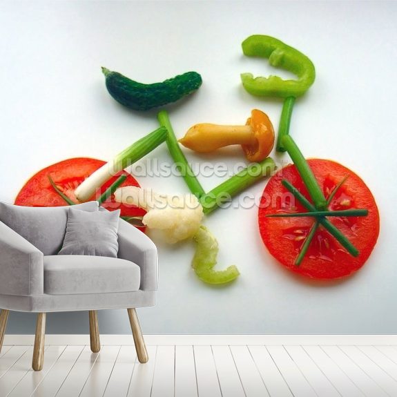 Eat Healthy Wallpaper Mural Wallsauce EU