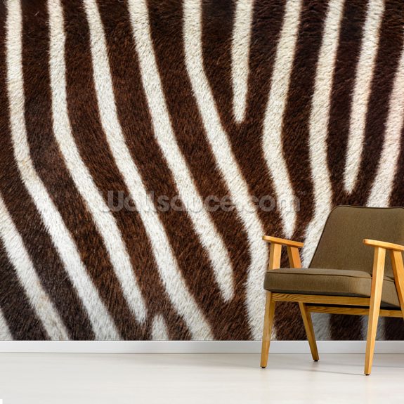 Brown Zebra Print Wallpaper Mural Wallsauce US