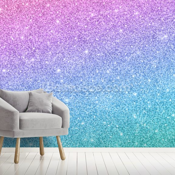 Purple glitter wall - beautiful!  Glitter bedroom, Purple bedroom design,  Glitter paint for walls