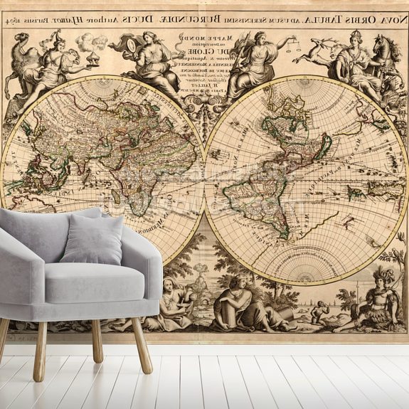 HighQuality Antique Map Wallpaper Wallsauce UK