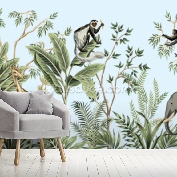 Jungle Safari Wall Mural Wallsauce UK