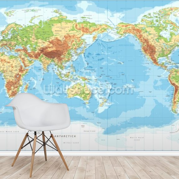 Papier peint carte du monde éducative