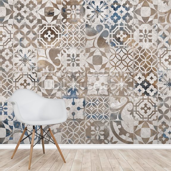 Printed Tiles Wallpaper Wallsauce UK