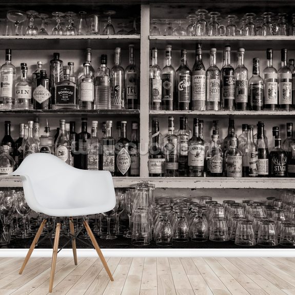 Behind the Bar Wall Mural Wallsauce US